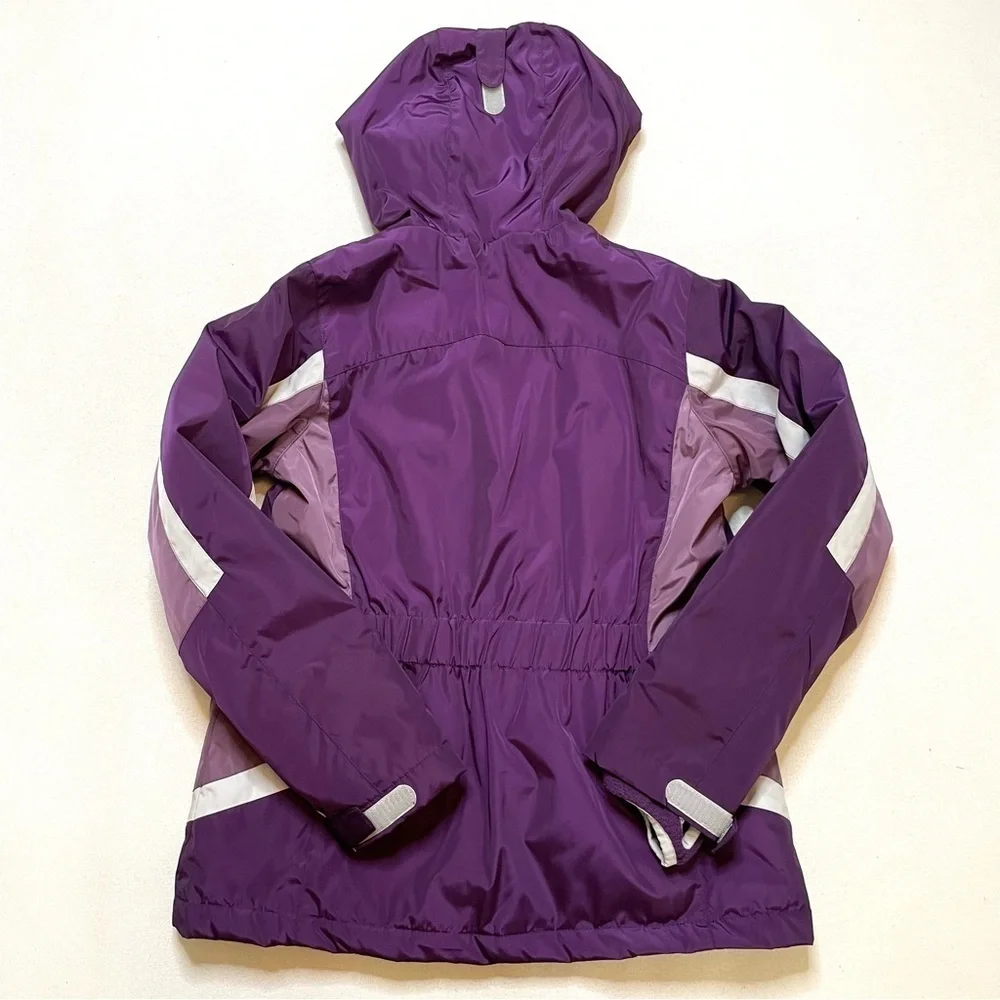 Lands End purple hooded jacket sz medium 10 - 12